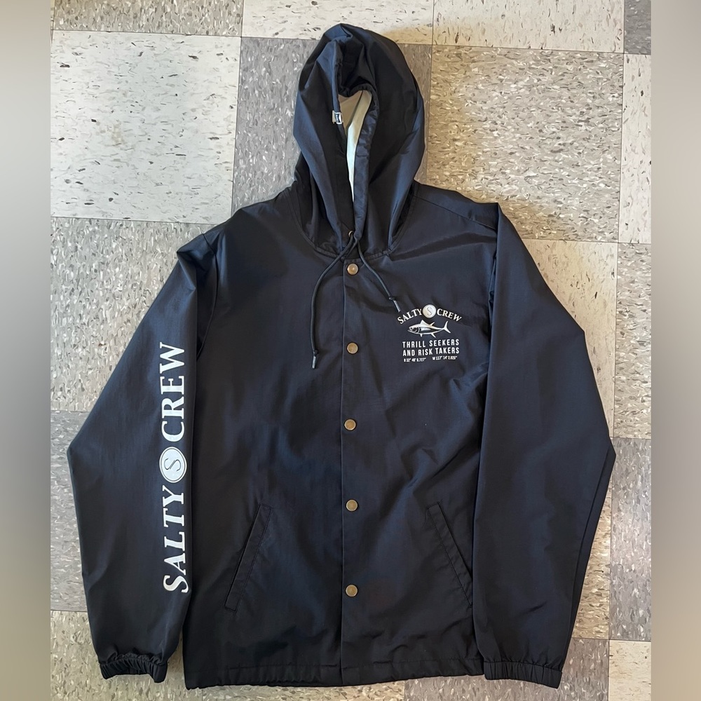 Salty Crew Black Snap Jacket